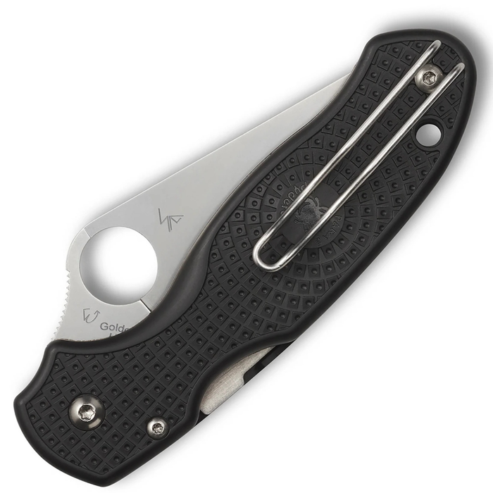 Spyderco C223PBK Para 3 (CTS BD1N, Satin, Clip Point, Black FRN, Compression Lock, PlainEdge) Lightweight Pocket Knife
