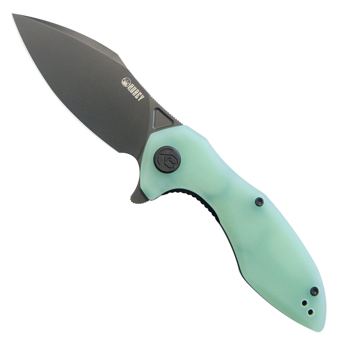 Kubey KUB236Q Noble (14C28N, Clip Point, Blackwash, Jade G10, Liner Lock) Folding Pocket Knife