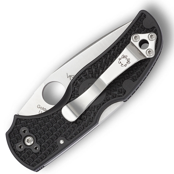 Spyderco C41SBK5 Native 5 (CPM S30V, Drop Point, Satin, SpyderEdge, Black, FRN) Lightweight Pocket Knife