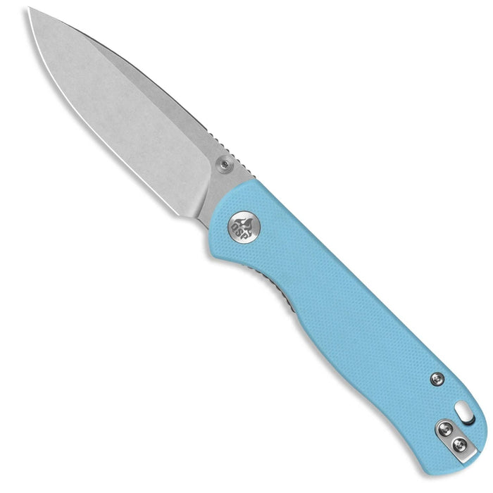 QSP QS170-B1 Ferret (Nitro V, Clip Point, Stonewashed, Sky Blue G10) Pocket Knife