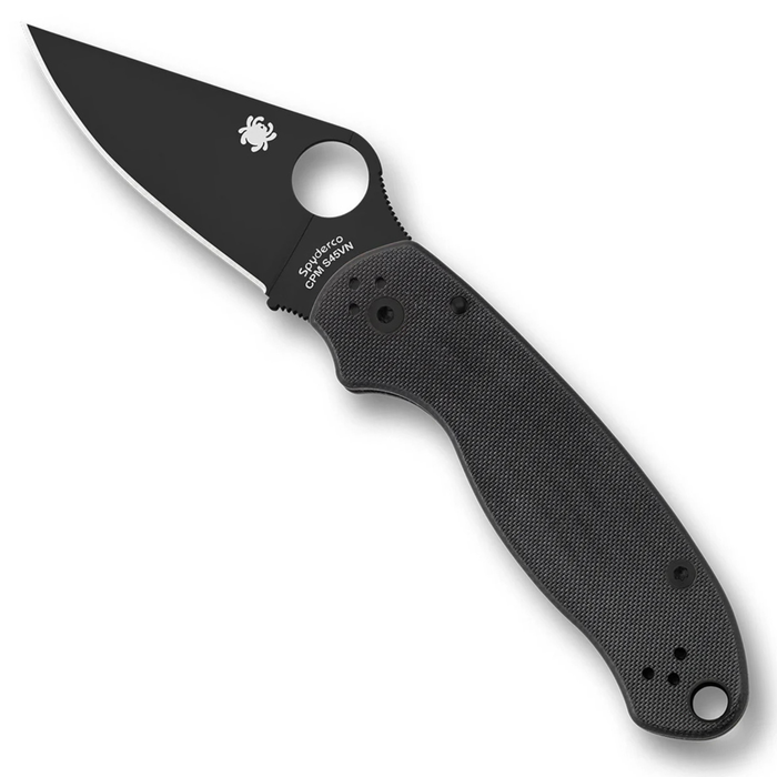Spyderco C223GPBK Para 3 (CPM S45VN, Clip Point, DLC, Black G10, Compression Lock) Pocket Knife