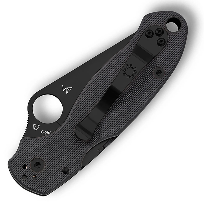Spyderco C223GPBK Para 3 (CPM S45VN, Clip Point, DLC, Black G10, Compression Lock) Pocket Knife