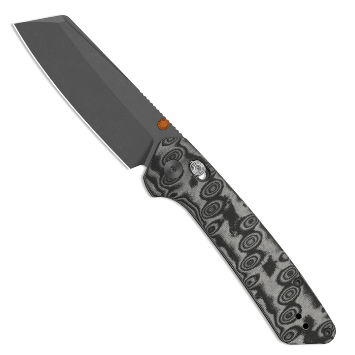 Kizer K3693ACS4 Madrac CL AirTi (M390, Sheepsfoot, Gray PVD Stonewashed, Vortex Pattern Micarta, Clutch Lock) Folding Pocket Knife