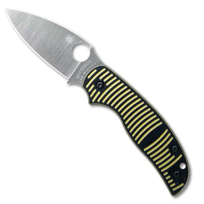 Spyderco C123GPBKYLMC Sage 5 Salt (CPM MagnaCut, Leaf, Satin, Black/Yellow G10, Compression Lock) Pocket Knife