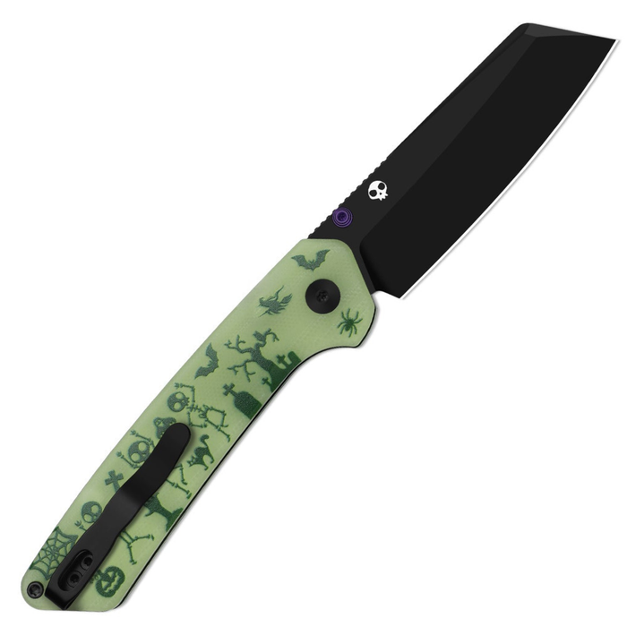 Kizer V3693BSHW1 Madrac (14C28N, Sheepsfoot, Black PVD Coating, GID G10, Button Liner Lock) Folding Pocket Knife