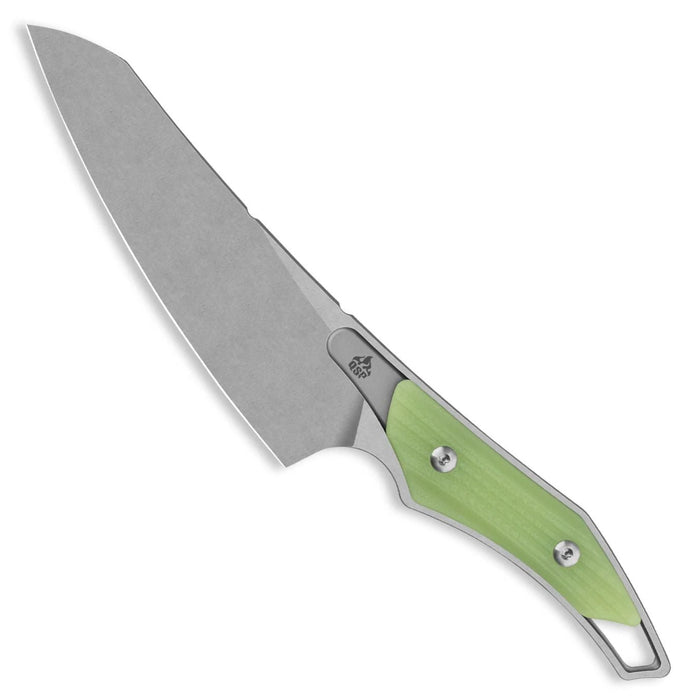 QSP QS172-B1 T-Cook (Nitro V, Wharncliffe, Stonewashed, Sheath, Glow-in-the-Dark G10) Fixed Blade Knife