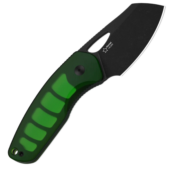 Kizer 1074A2 Hornet (14C28N, Black PVD, Stonewashed, Sheepsfoot, Acrylic) Fixed Blade Knife