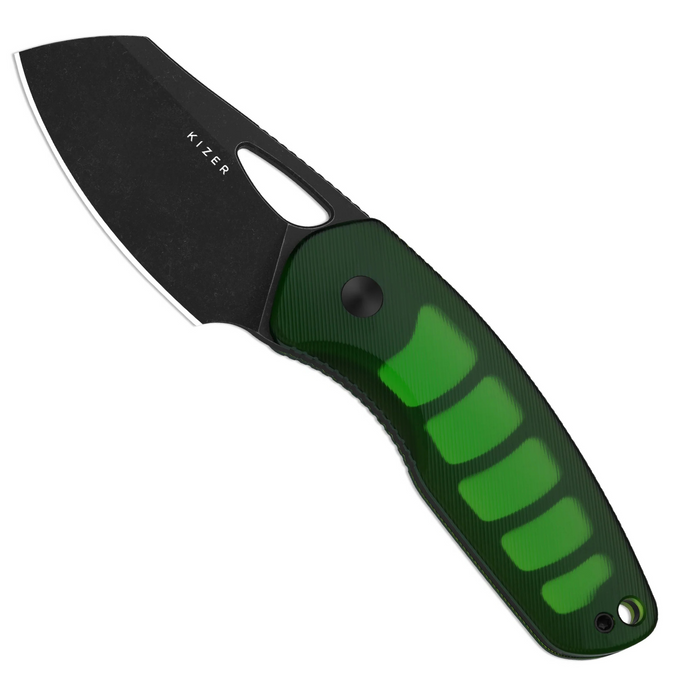 Kizer 1074A2 Hornet (14C28N, Black PVD, Stonewashed, Sheepsfoot, Acrylic) Fixed Blade Knife