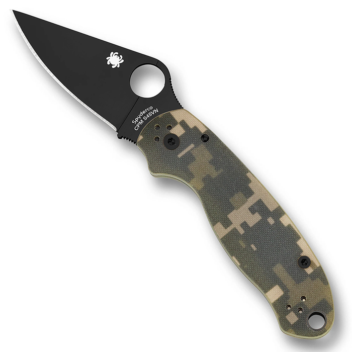 Spyderco C223GPCMOBK Para 3 (CPM S45VN, Clip Point, DLC, Black G10, Compression Lock) Pocket Knife