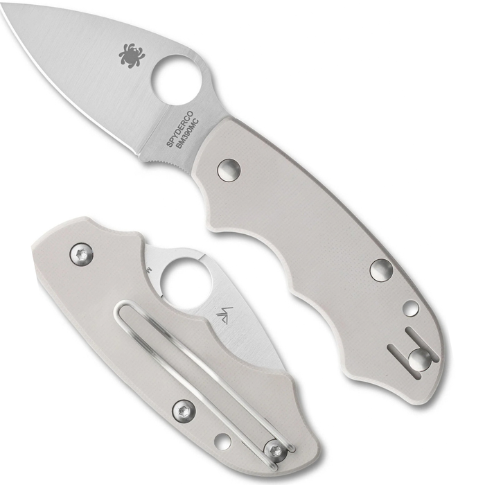 Spyderco C285GPGY Navigator 3 SLIPIT (BM390MC, Drop Point, Satin, Gray, G-10) Slipjoint Folding Knife