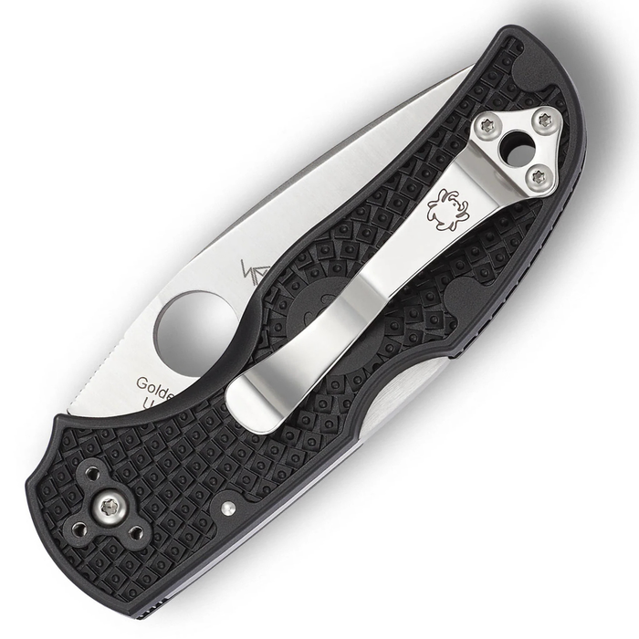 Spyderco C41PSBK5 Native 5 (CPM S30V, Drop Point, Satin, CombinationEdge, Black, FRN) Lightweight Pocket Knife