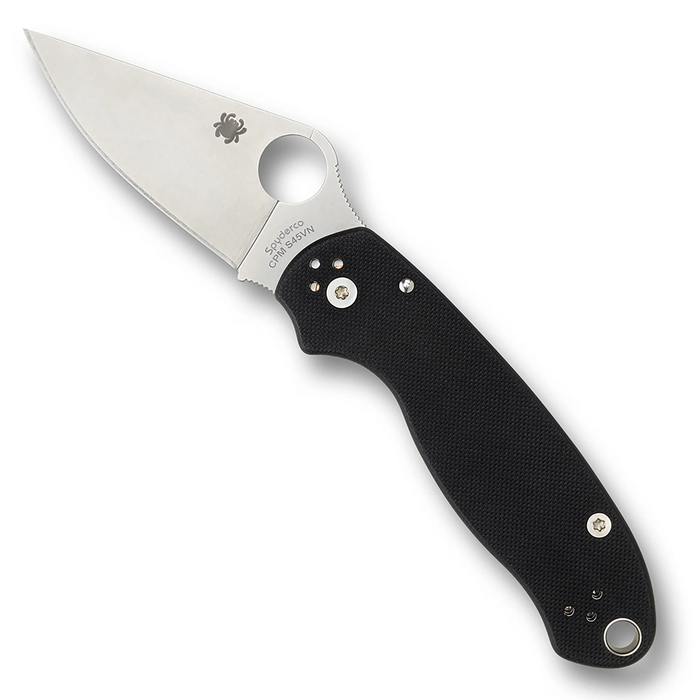 Spyderco C223GP Para 3 (CPM S45VN, Clip Point, Satin, Black G10, Compression Lock) Pocket Knife