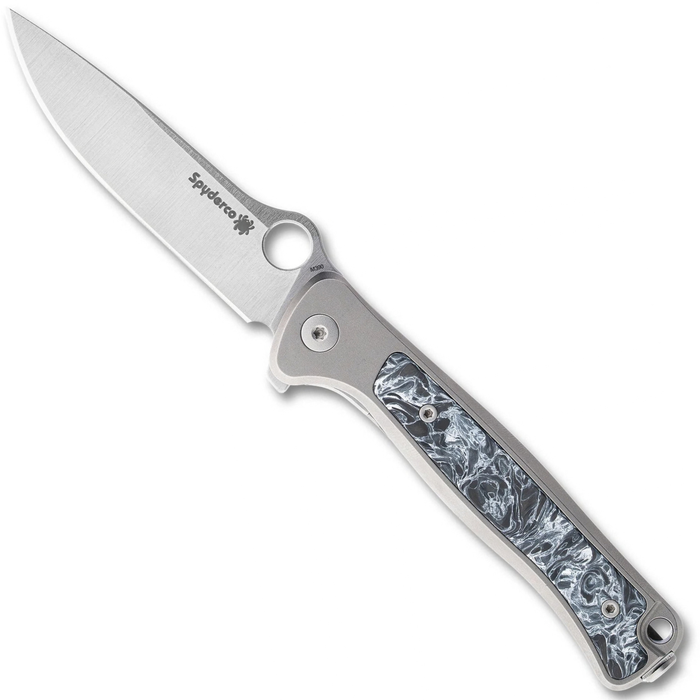 Spyderco C279TIP Thyn (M390, Drop Point, Gray PVD Coating, Titanium) Folding Knife