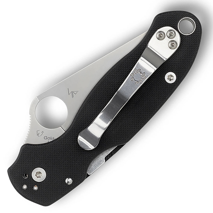 Spyderco C223GP Para 3 (CPM S45VN, Clip Point, Satin, Black G10, Compression Lock) Pocket Knife