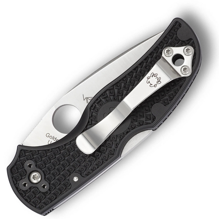 Spyderco C41PBK5 Native 5 (CPM S30V, Drop Point, Satin, PlainEdge, Black, FRN) Lightweight Pocket Knife