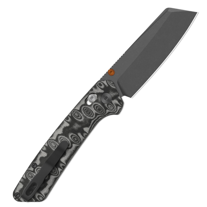 Kizer K3693ACS4 Madrac CL AirTi (M390, Sheepsfoot, Gray PVD Stonewashed, Vortex Pattern Micarta, Clutch Lock) Folding Pocket Knife