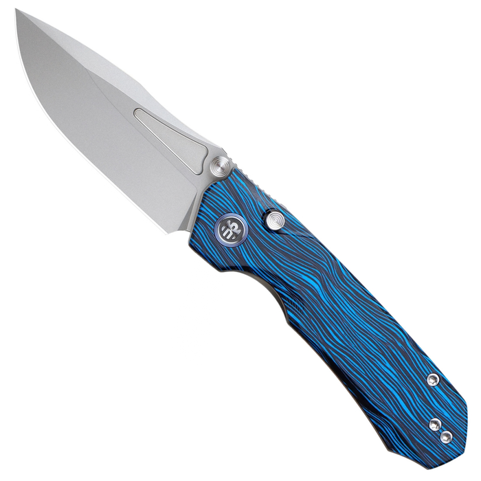 REMETTE RNGC4 RT-Rhino (14C28N, Sandblasted, Drop Point, G10, Blue/Black) Folding Knife
