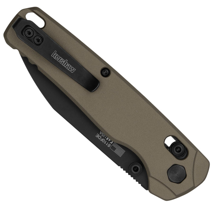 Kershaw 6110FDE Bel Air XL (CPM M4, Reverse Tanto, Black PVD, FDE Aluminum, DuraLock) Pocket Knife
