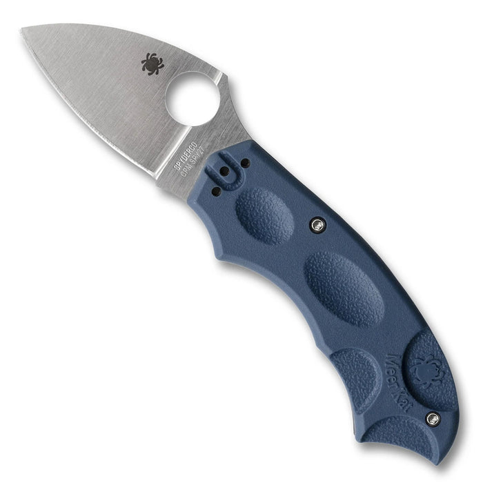 Spyderco C64PCBL Meerkat (CPM SPY27, Drop Point, Satin, Blue FRN, Phantom Lock) Pocket Knife