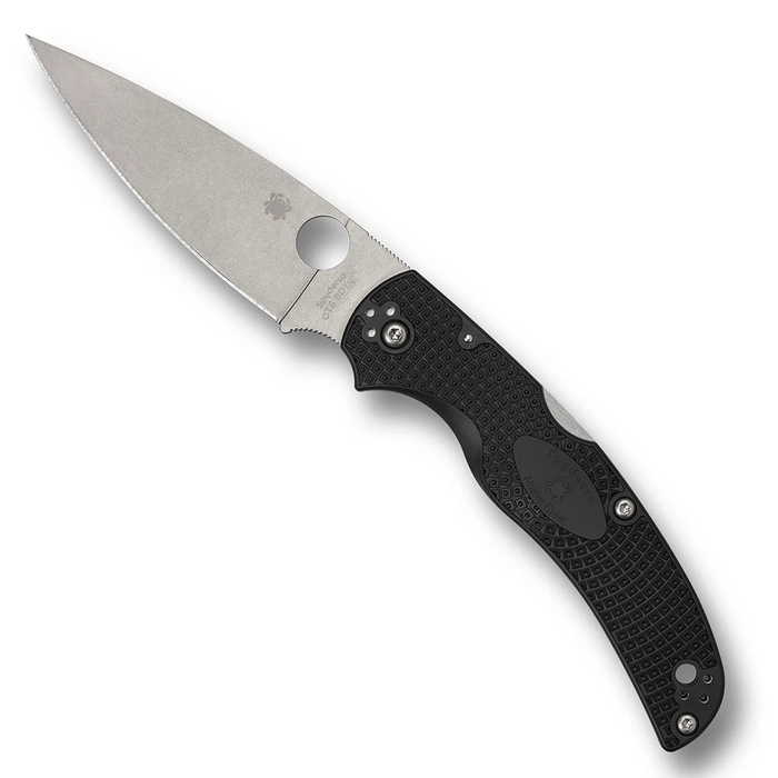Spyderco C244PBK Native Chief (CTS BD1N, Drop Point, Satin, Black FRN, Back Lock) Lightweight Pocket Knife