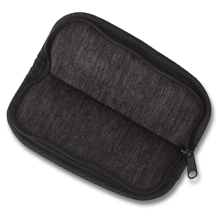 Spyderco C12NC Zippered Nylon Knife Pouch (Black Nylon, Gold Logo, Padded Interior, 5.5in Capacity) Protective Carry Case