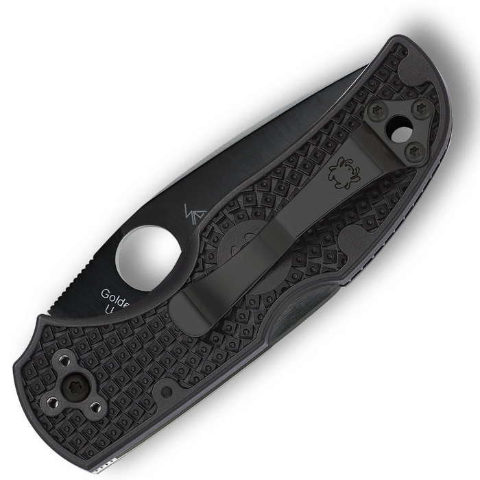 Spyderco C41PBBK5 Native 5 (CPM S30V, Drop Point, DLC, Black, FRN) Lightweight Pocket Knife
