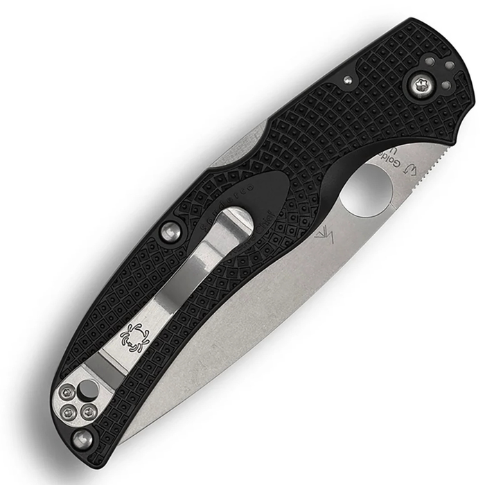 Spyderco C244PBK Native Chief (CTS BD1N, Drop Point, Satin, Black FRN, Back Lock) Lightweight Pocket Knife