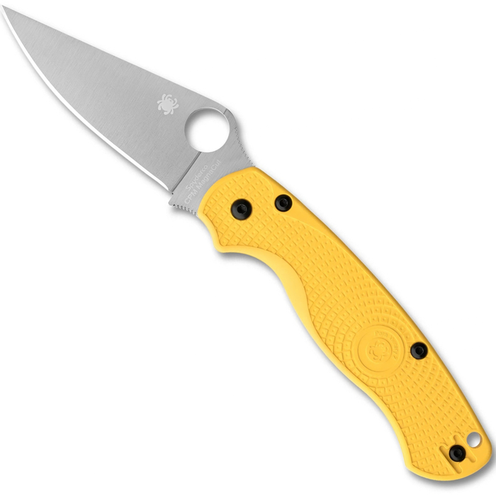 Spyderco C81PYL2 Para Military 2 Salt (CPM MagnaCut, Clip Point, Satin, FRN, Yellow) Lightweight Folding Knife