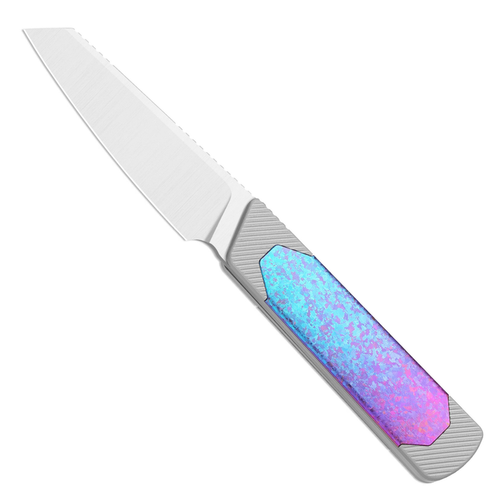 Kizer 1123A4 Hallow (CPM S45VN, Reverse Tanto, Satin, Aluminum & Crystallized Titanium, Frame Lock) Pocket Knife