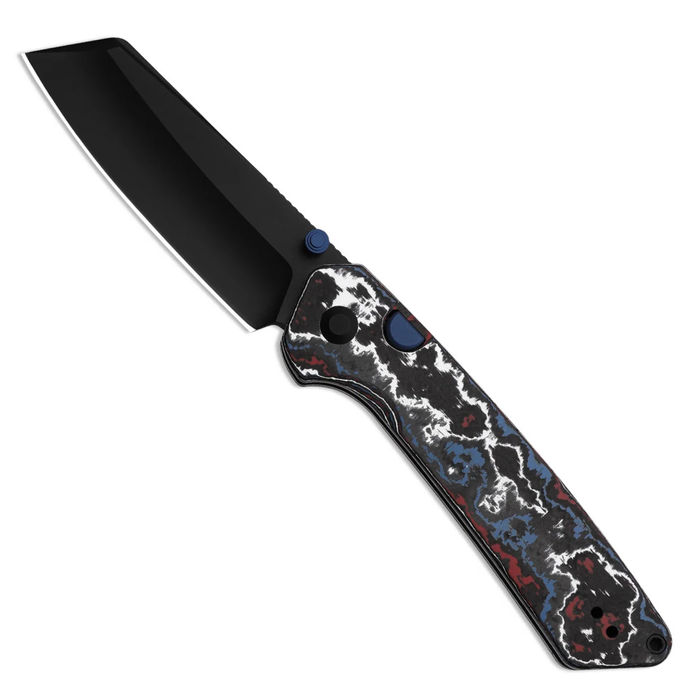 Kizer Ki3693A1 Madrac (S45VN, Sheepsfoot, Matte DLC Ultra, Fat Carbon Nebula, Button Liner Lock) Pocket Knife