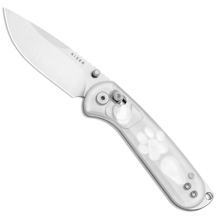 Kizer V3790A2 Buddy II (AEB-L, Satin, Acrylic, Drop Point) Pocket Knife