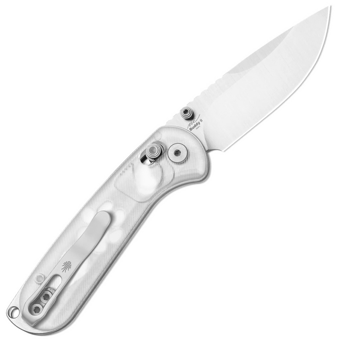 Kizer V3790A2 Buddy II (AEB-L, Satin, Acrylic, Drop Point) Pocket Knife