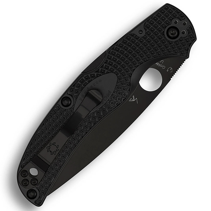 Spyderco C244SBBK Native Chief (CTS BD1N, Drop Point, Black DLC, Black FRN, Back Lock) Lightweight Pocket Knife