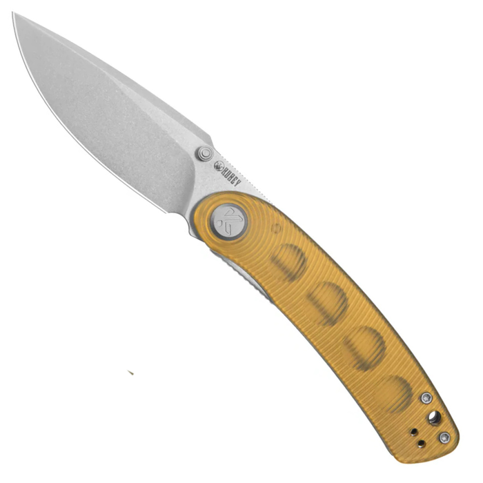 Kubey KU344Q Momentum (D2, Drop Point, Beadblast, Ultem, Liner Lock) Folding Pocket Knife