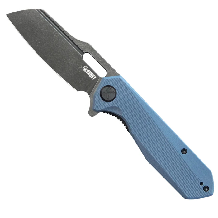 Kubey KU328K Atlas (14C28N, Sheepsfoot, Blackwash, Blue G10, Liner Lock) Folding Pocket Knife