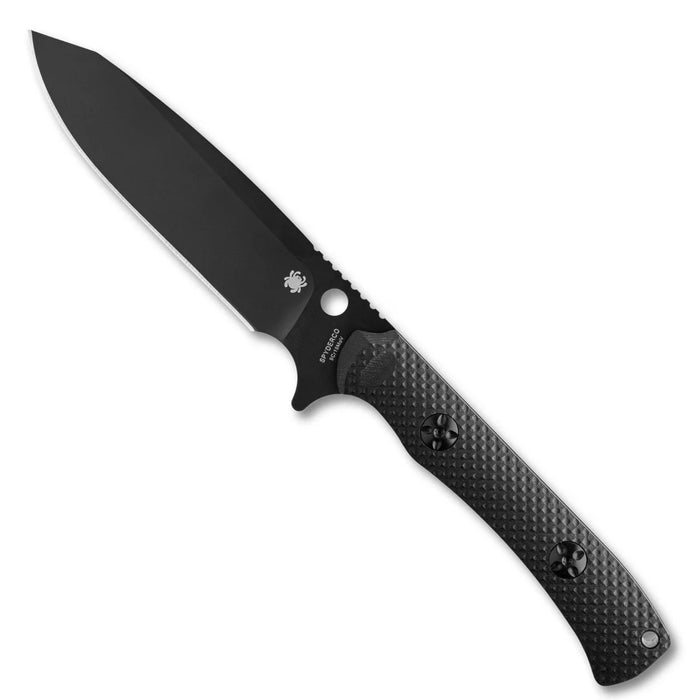 Spyderco FB53GPBK Skoli (9Cr18MoV, Sheepsfoot, Black G10) Fixed Blade Knife