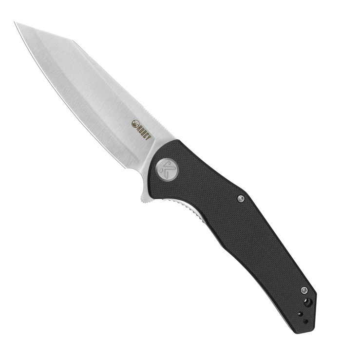 Kubey KU158O Flash (San Mai M2, Reverse Tanto, Satin, Black G10, Liner Lock) Folding Pocket Knife