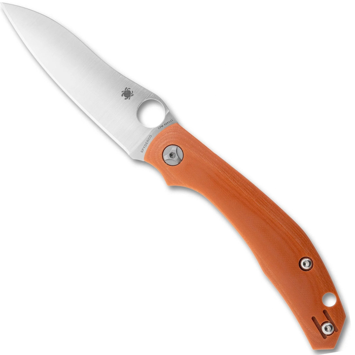 Spyderco C241GPBOR Kapara (REX 121, Sheepsfoot, Satin, G-10, Orange) Folding Knife