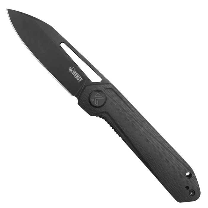 Kubey KU321X Royal (14C28N, Clip Point, Blackwash, Black G10, Liner Lock) Folding Pocket Knife