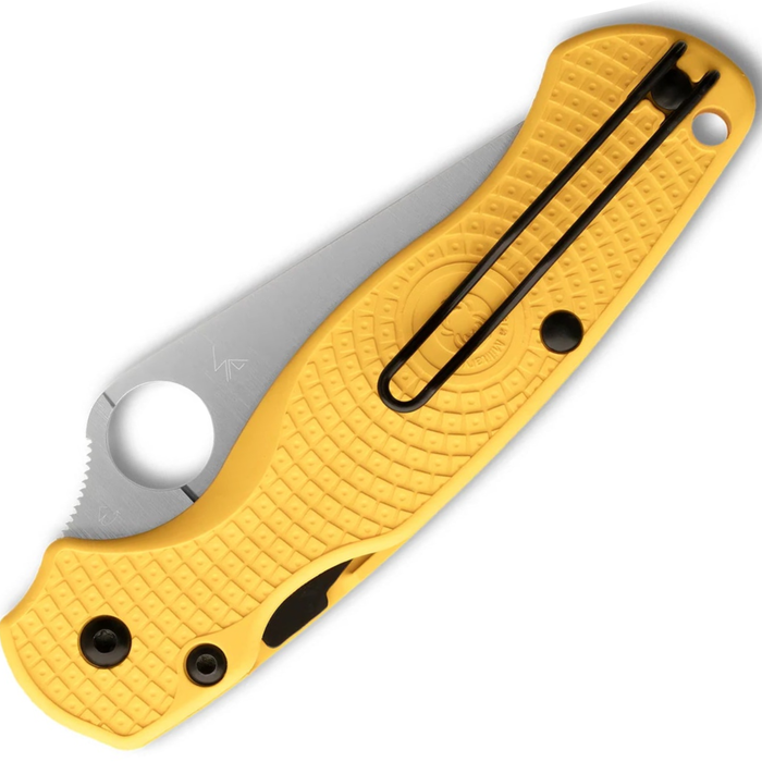 Spyderco C81SYL2 Para Military 2 Salt (CPM MagnaCut, Clip Point, Satin, FRN, Serrated) Lightweight Folding Knife