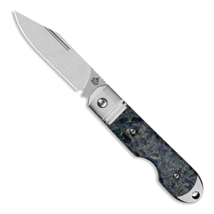 QSP QS171-B Moray (Vanax, Satin, Spear Point, Raffir Calceon Ocean Blue) Limited Edition Slip Joint Pocket Knife