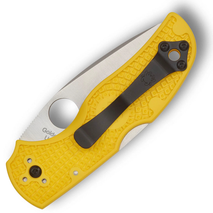 Spyderco C41PYL5 Native 5 Salt (CPM MagnaCut, Drop Point, Satin, Yellow, FRN) Lightweight Pocket Knife