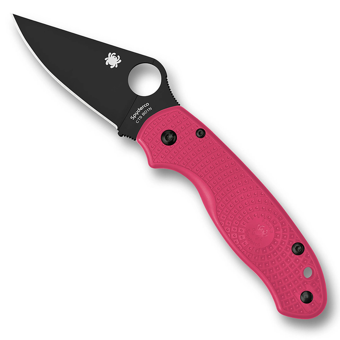 Spyderco C223PPNBK Para 3 (CTS BD1N, DLC, Clip Point, Pink, FRN, Compression Lock) Lightweight Pocket Knife