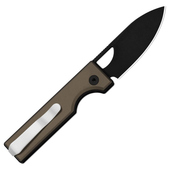 Kizer V3708A2 Little Ringbo (AEB-L, Drop Point, PVD Coating & Stonewashed, Aluminum) Pocket Knife