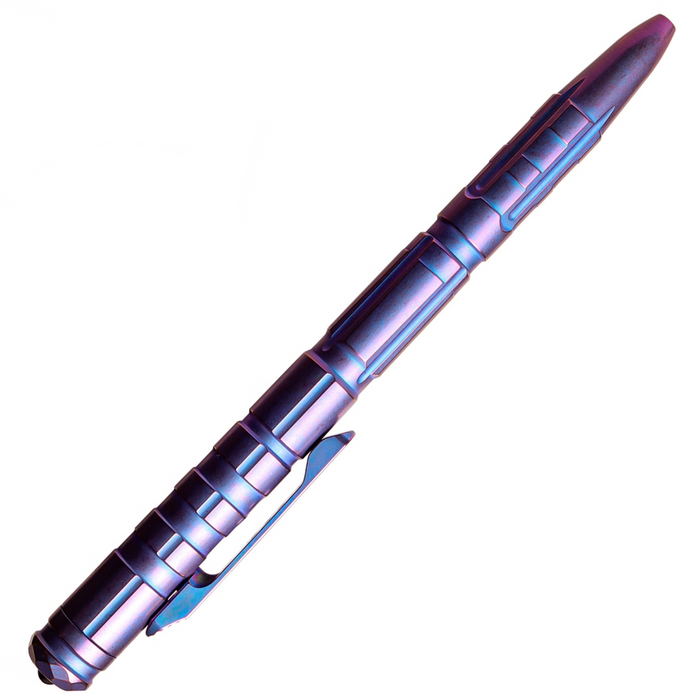 REMETTE RT-TP1D Tactical Slide Click Pen (Blurple Titanium, Glassbreaker) Tactical Pen