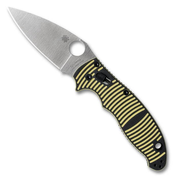 Spyderco C101GBKYLMCP2 Manix 2 Salt (CPM MagnaCut, Drop Point, Satin, Black/Yellow G10, Ball Bearing Lock) Pocket Knife