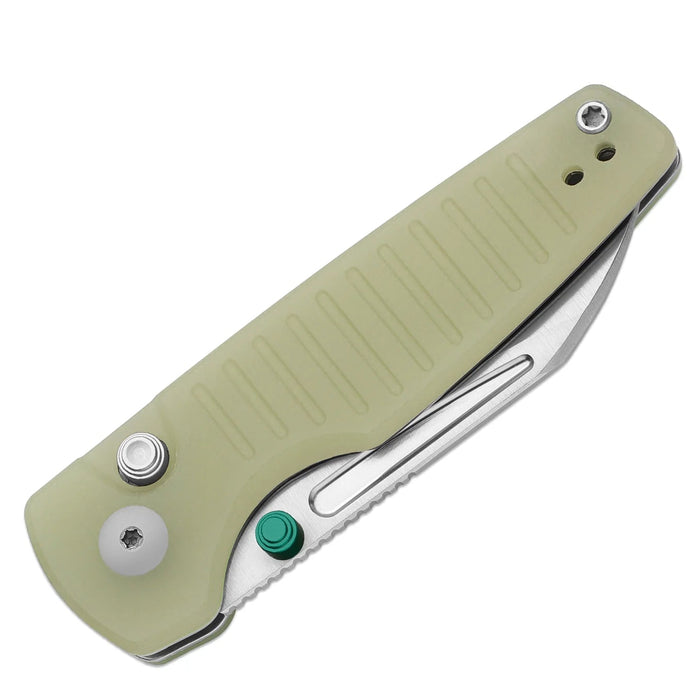 Kizer V2706A6 Parakeet (Nitro-V, Sheepsfoot, Stonewashed, GID G10, Button Liner Lock) Pocket Knife