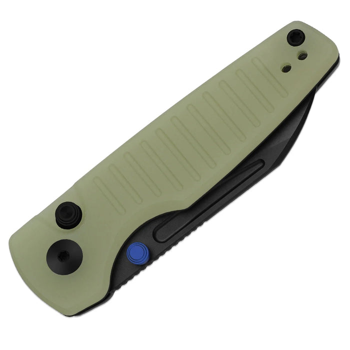Kizer V2706A7 Parakeet (Nitro-V, Sheepsfoot, Black PVD, GID G10, Button Liner Lock) Pocket Knife