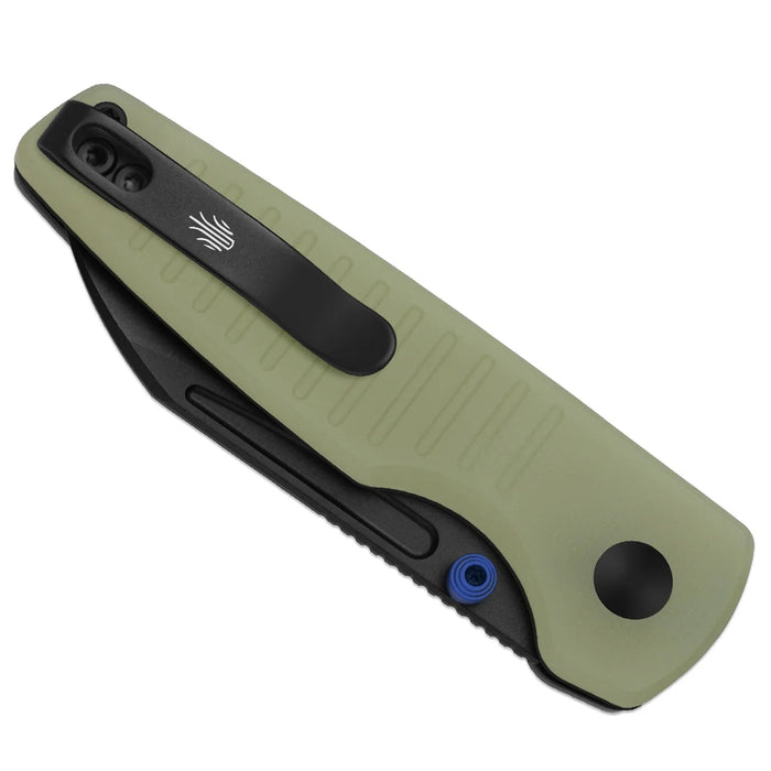 Kizer V2706A7 Parakeet (Nitro-V, Sheepsfoot, Black PVD, GID G10, Button Liner Lock) Pocket Knife
