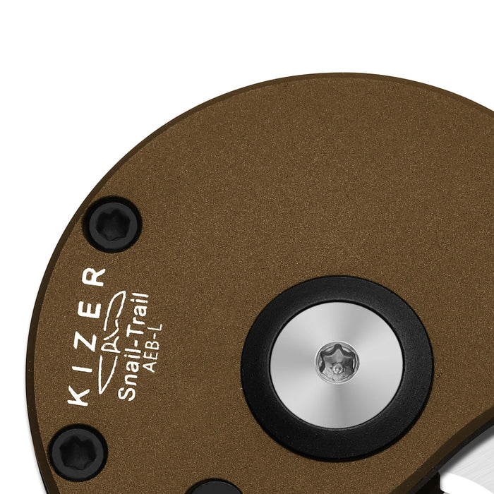 Kizer V2757A1 Snail Trail (AEB-L, Satin, Hawkbill, Aluminum) Slip Joint Pocket Knife